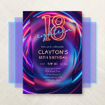 Neon 18th Birthday Invitation<br><div class="desc">Allumez les lumières sur la fête parfaite avec ce design d'anniversaire néon. Avec des touches audacieuses de néon, cette invitation est aussi cool qu'attirante. La lueur électrique multicolore donne au design une ambiance sauvage et pointue, parfaite pour votre enfant ou ado. Découvrez la collection aujourd'hui pour coordonner les pièces pour...</div>