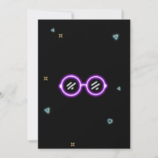 Neon 21e anniversaire Invitation (Dos)