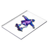 Neon 3D Skeleton Skateboarding – Funny Streetwear  Notitieboek (Linkerzijde)