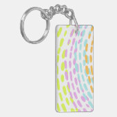 Neon 80-kleuren in dierenafdrukken sleutelhanger (Voorkant Links)