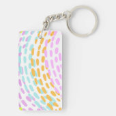 Neon 80-kleuren in dierenafdrukken sleutelhanger (achterkant)