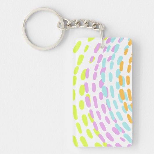 Neon 80-kleuren in dierenafdrukken sleutelhanger (Voorkant)