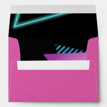 Neon 80s Feest Bewerkbare Envelop 80s thema feest