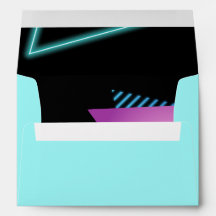 Neon 80s Party Editable Envelope 80s themapark
