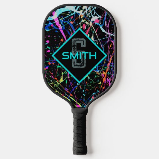 Neon 90s Party Pickleball Paddle (Voorkant)