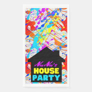 Neon 90's Retro Hip Hop Theme House Party Servet