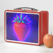 Neon aardbei levendig uitziende lunchbox (In situ)