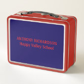 Neon aardbei levendig uitziende lunchbox (Achterkant)