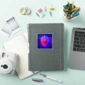 Neon aardbei levendige Look sticker (iPad Cover)