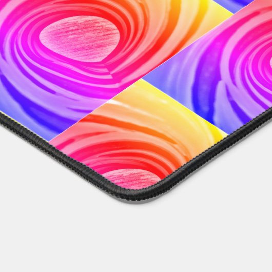 Neon Abstract Design Client Desk Mat (Coin)