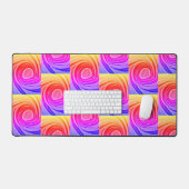 Neon Abstract Design Client Desk Mat (Clavier et souris)