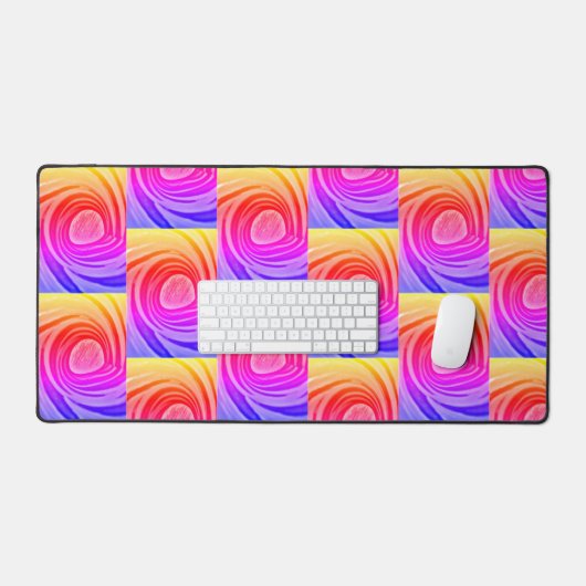 Neon Abstract Design Client Desk Mat (Clavier et souris)