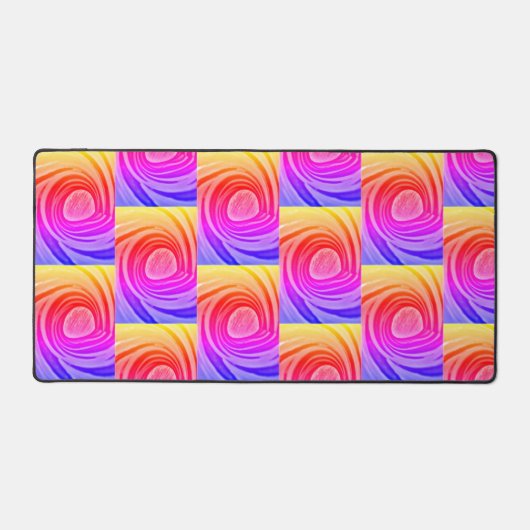 Neon Abstract Design Client Desk Mat (Recto)