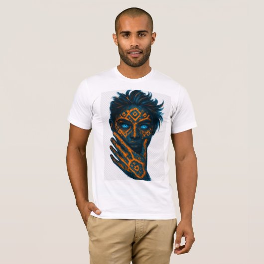 Neon Abstract Face T-Shirt (Devant entier)