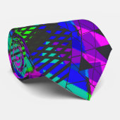Neon abstract, helder, geometrisch . stropdas (Opgerold)