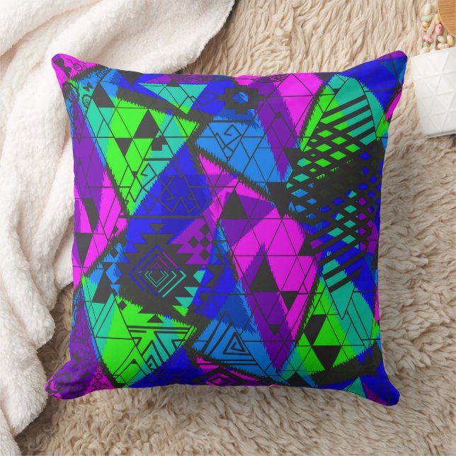 Neon abstract . kussen (Deken)