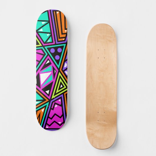 neon abstract skateboard (Voorkant)