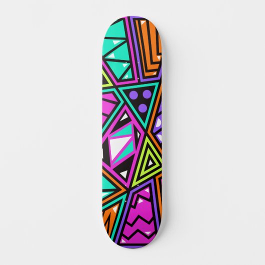 neon abstract skateboard (Voorkant)