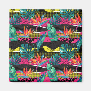 Neon Abstract tropisch textuur patroon Magneet