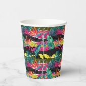 Neon Abstract tropisch textuur patroon Papieren Bekers (Rechts)