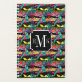 Neon Abstract tropisch textuur patroon Planner (Voorkant)