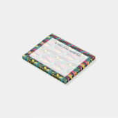 Neon Abstract tropisch textuur patroon Post-it® Notes (Schuin)