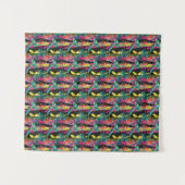 Neon Abstract tropisch textuur patroon Wandkleed (Voorkant (horizontaal))