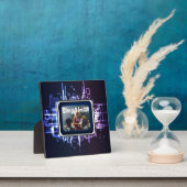 Neon Abstracte kunstplaquette Fotoplaat (Insitu)