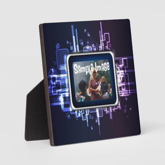 Neon Abstracte kunstplaquette Fotoplaat (Voorkant)