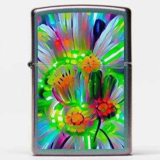 Neon Abstracte madeliefjes met levendige kleuren