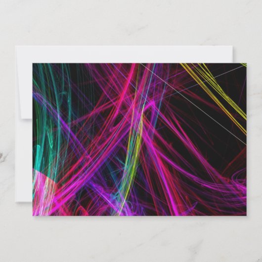 Neon Abstracte Partij Uitnodiging (Voorkant)