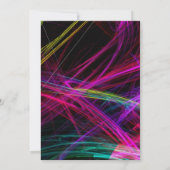 Neon Abstracte Partij Uitnodiging (Achterkant)