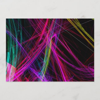 Neon Abstracte Partij Uitnodiging