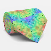 Neon Abstracte Starburst Stropdas (Opgerold)