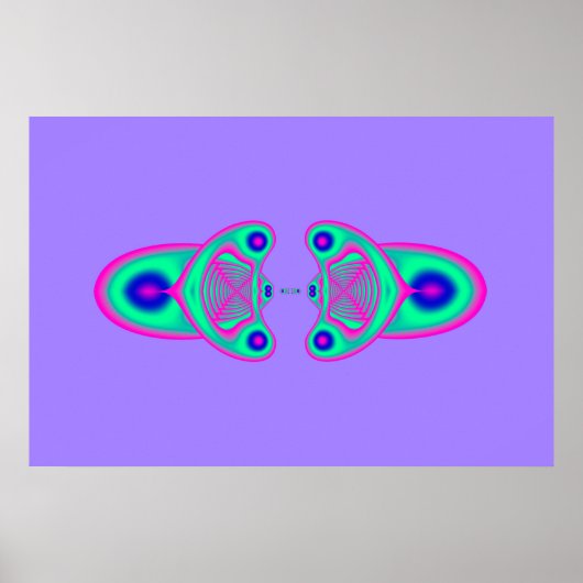 Neon Abstracte vormen Poster (Voorkant)