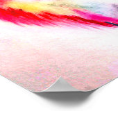 Neon abstracte wolf poster (Hoek)