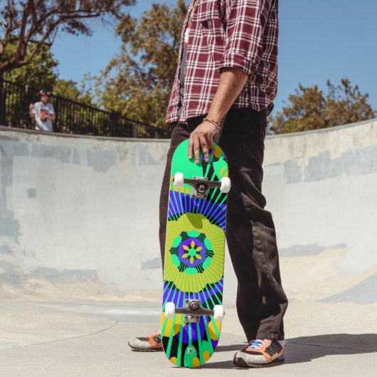 Neon Abstrait Dd Marque Skateboard (Extérieur 2)