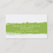 Neon Abstrait Watercolor Splash Carte de visite (Dos)