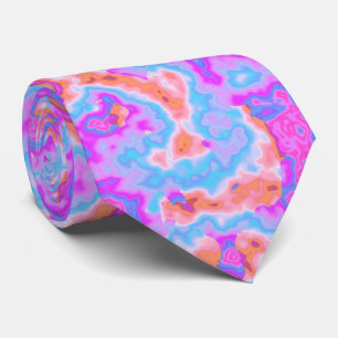 Neon Acid Trip Marble Stropdas