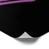 Neon Afstudeerder Pet Paars Poster (Hoek)