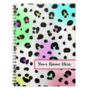 Neon Airpenseelluipaard Print notebook Notitieboek