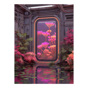 Neon Alien Broeikas Pod Foto Afdruk