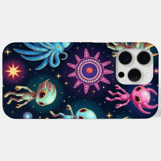 Neon Alien Creatures iPhone/iPad Case  (Achterkant (horizontaal))