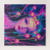 Neon Alien Goddess Legpuzzel (Horizontaal)