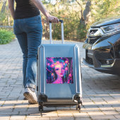 Neon Alien Goddess Sticker (Koffer Insitu)