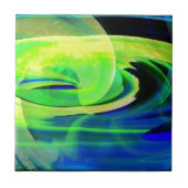 Neon Alien Landschap Abstract Tegeltje (Voorkant)