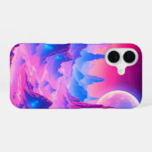 Neon Alien Planet iPhone 16 Coque | Sci-Fi Cosmic  (Verso Horizontal)
