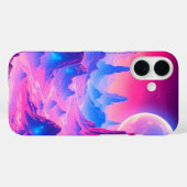 Neon Alien Planet iPhone 16 Coque | Sci-Fi Cosmic  (Verso (horizontal))