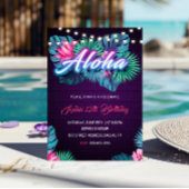 Neon Aloha Invitation Anniversaire