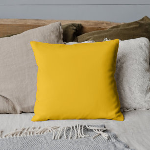 Neon Amber Effen Kleur   Klassiek Kussen